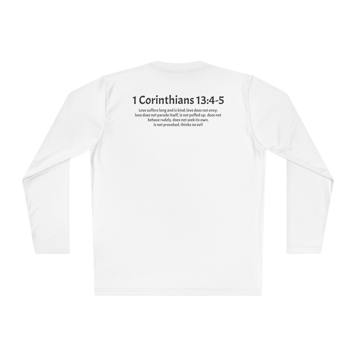 Unisex Lightweight Long Sleeve Tee 1 Corinthians 13:4-5