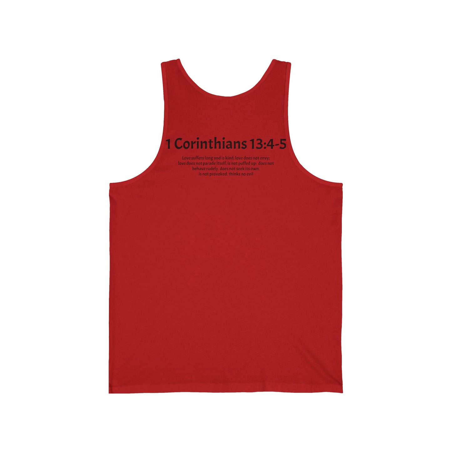 Unisex Jersey Tank 1 Corinthians 13:4-5