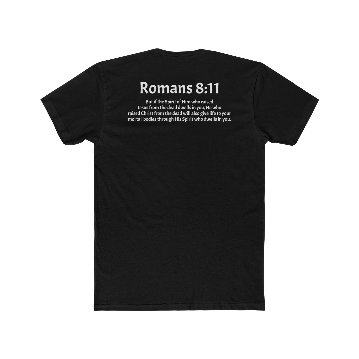 Unisex Cotton Crew Tee Romans 8:11