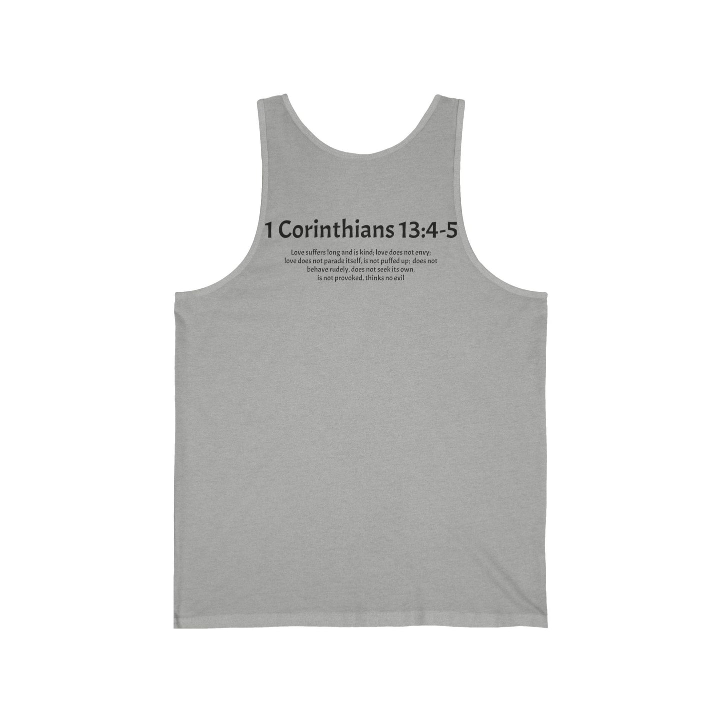 Unisex Jersey Tank 1 Corinthians 13:4-5