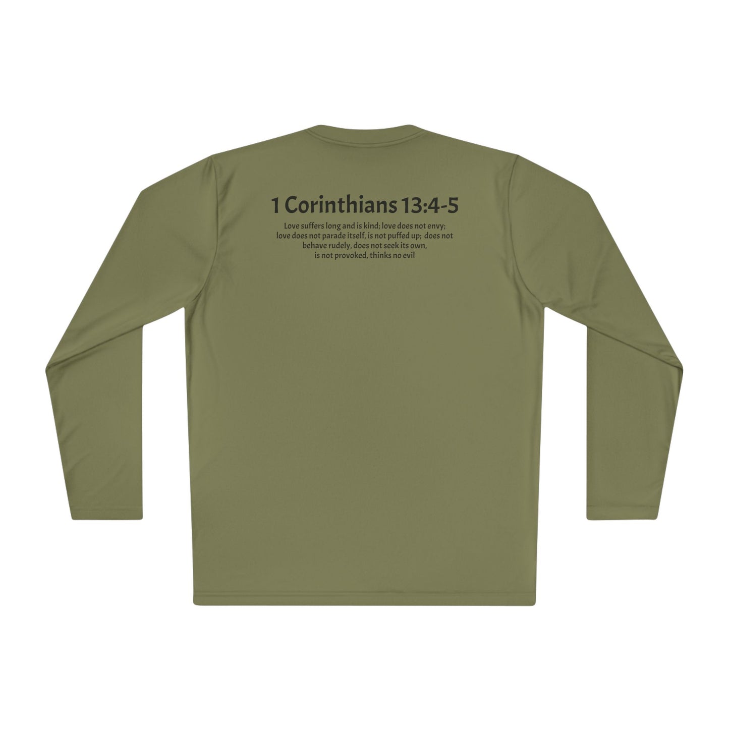 Unisex Lightweight Long Sleeve Tee 1 Corinthians 13:4-5