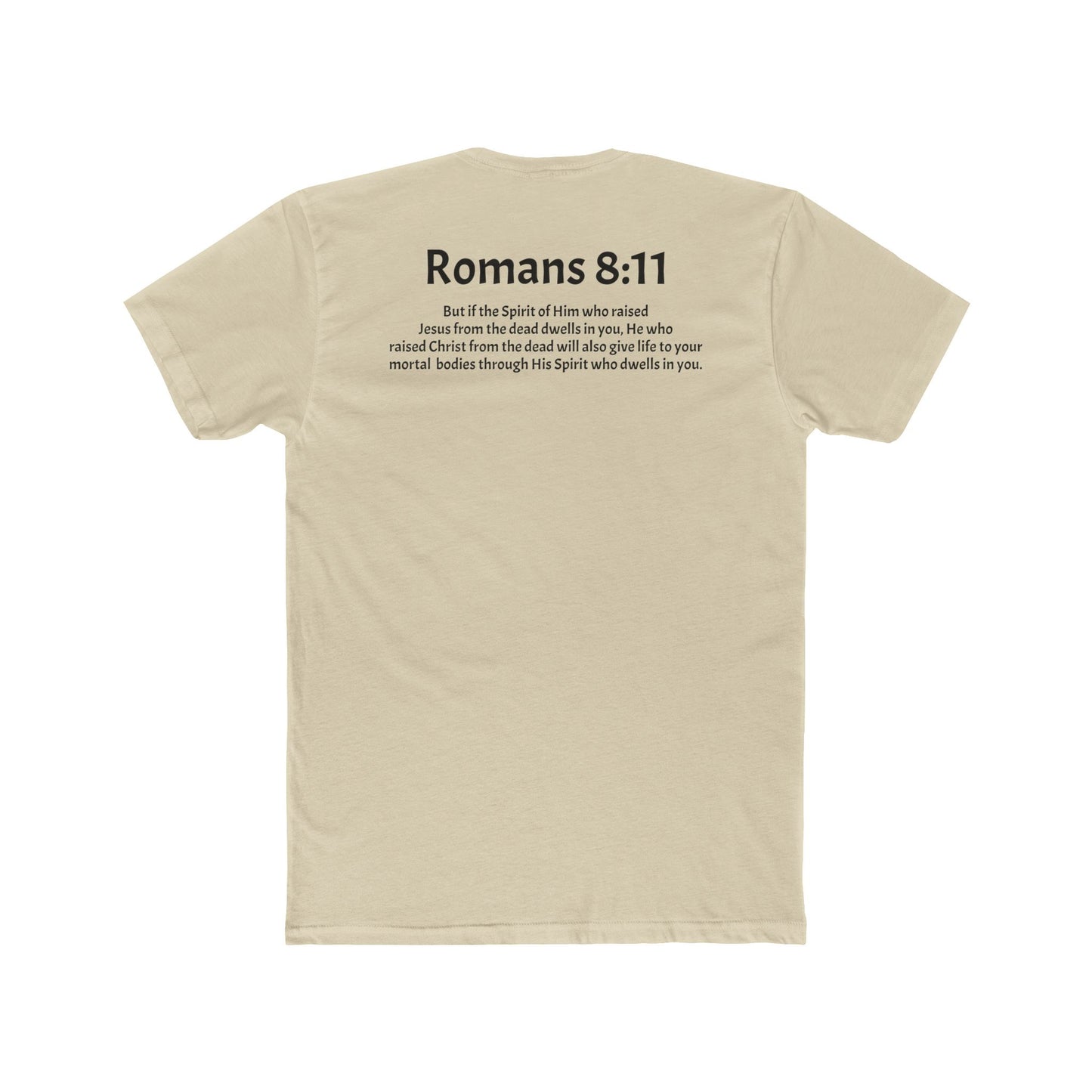 Unisex Cotton Crew Tee Romans 8:11