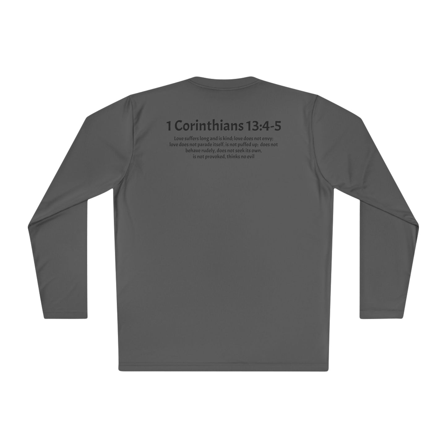Unisex Lightweight Long Sleeve Tee 1 Corinthians 13:4-5