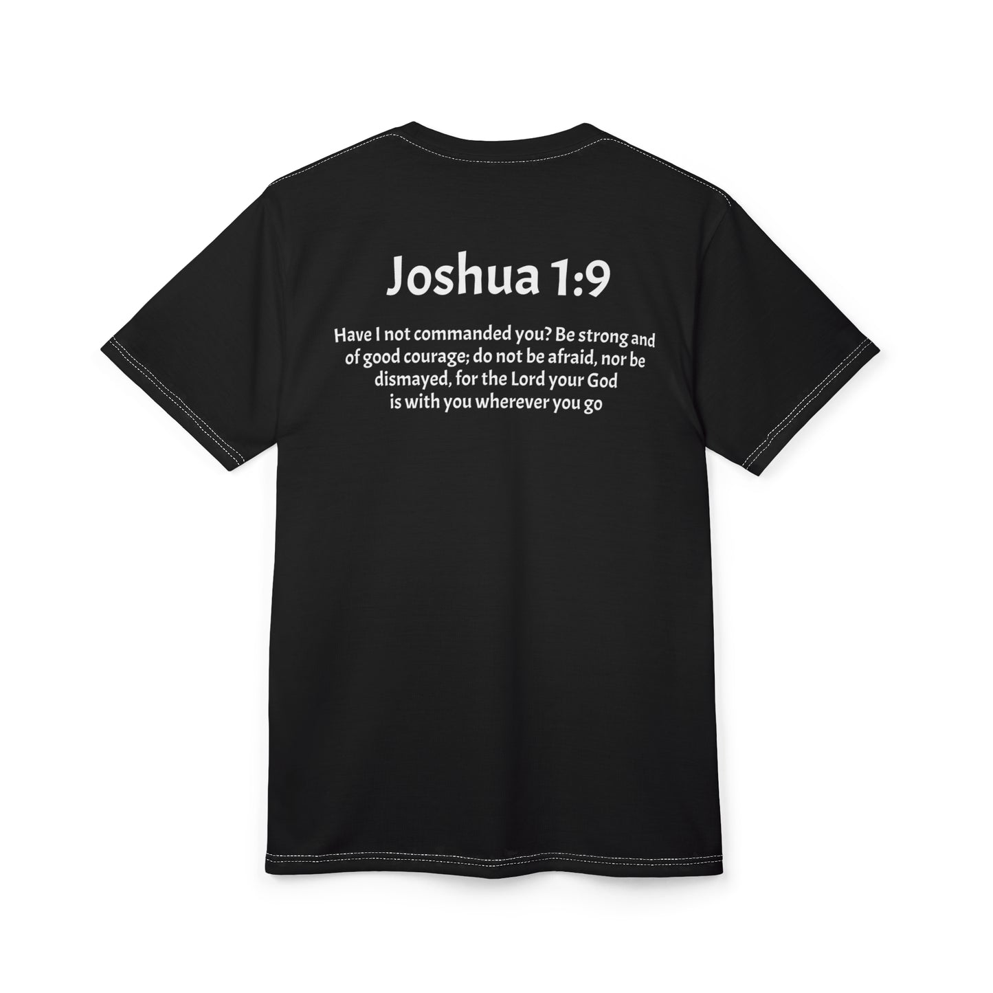 Unisex Cut & Sew Tee (AOP) Joshua 1:9