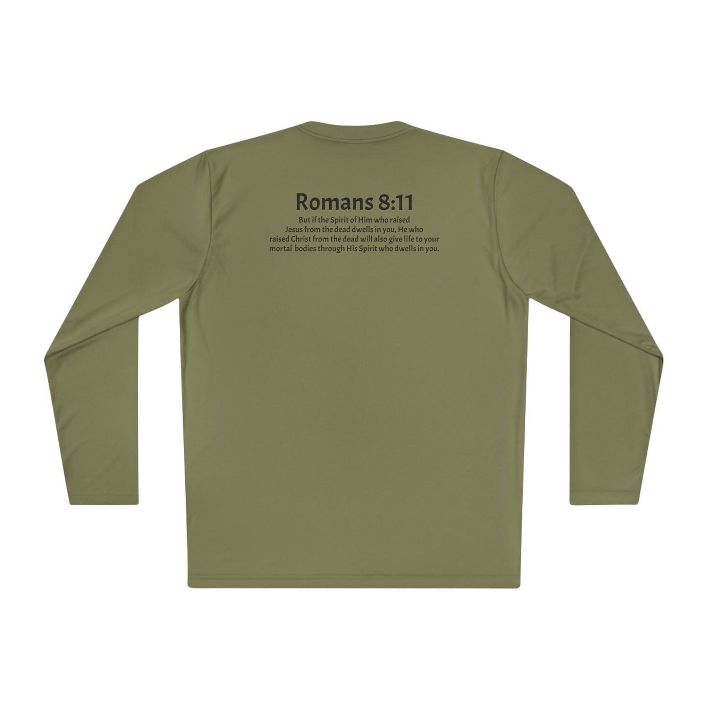 Unisex Lightweight Long Sleeve Tee Romans 8:11