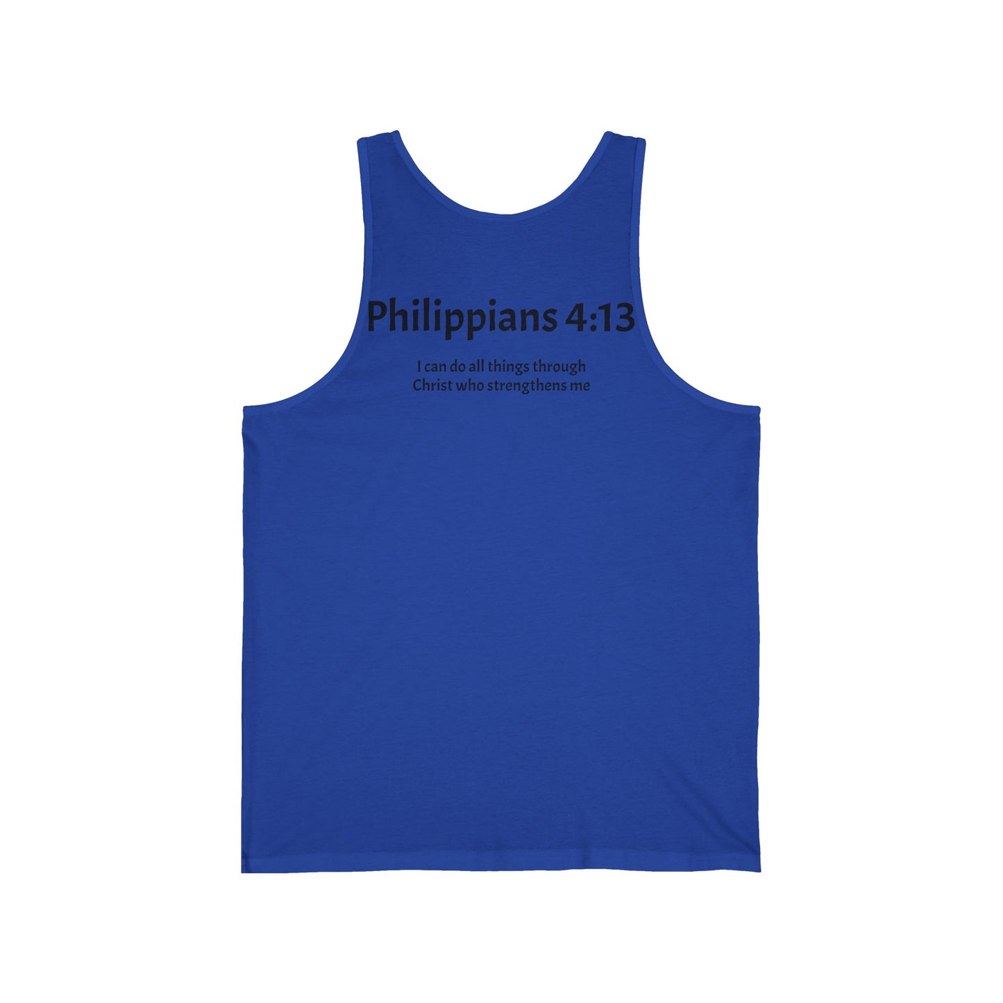 Unisex Jersey Tank Philippians 4:13