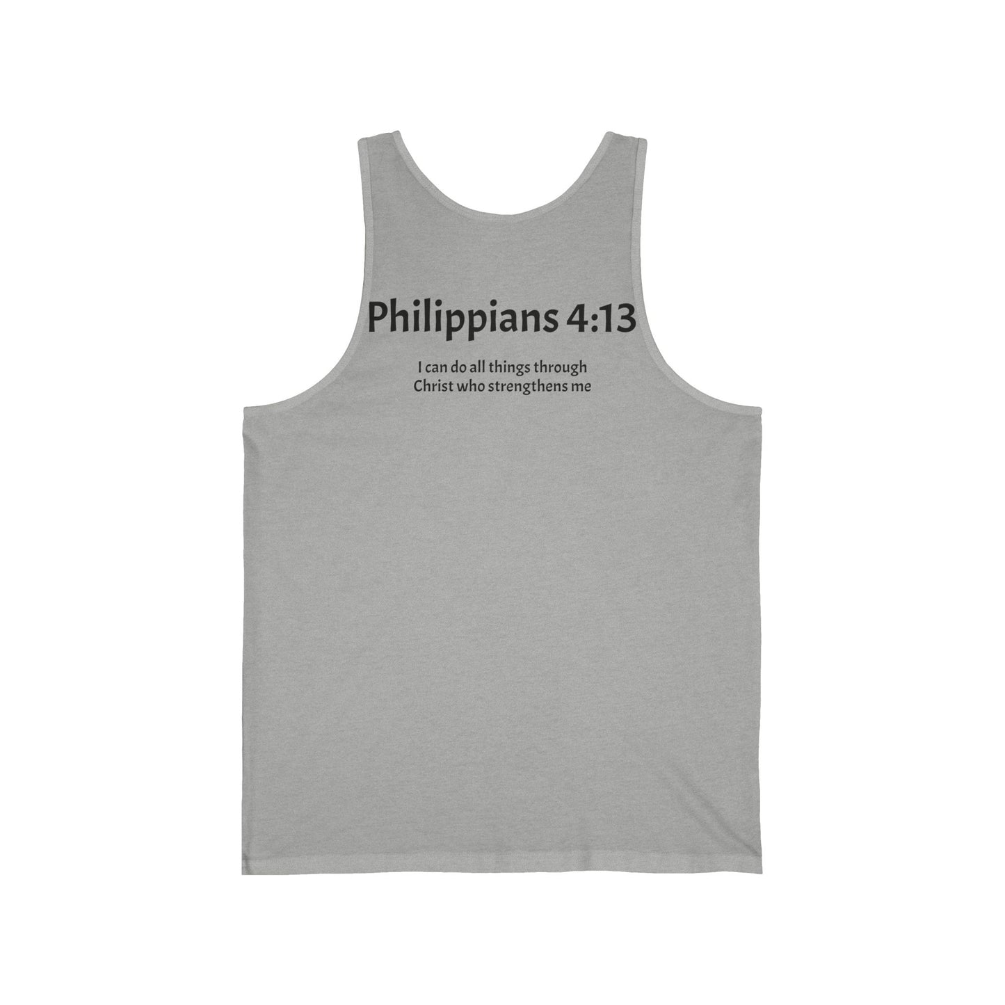 Unisex Jersey Tank Philippians 4:13