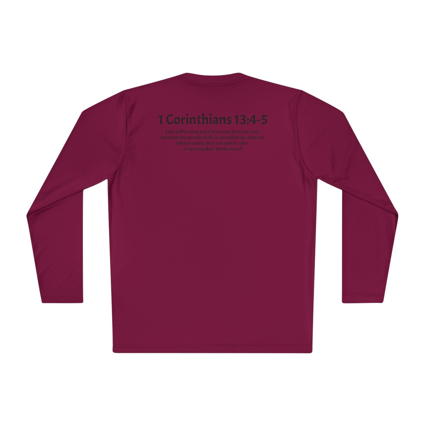 Unisex Lightweight Long Sleeve Tee 1 Corinthians 13:4-5