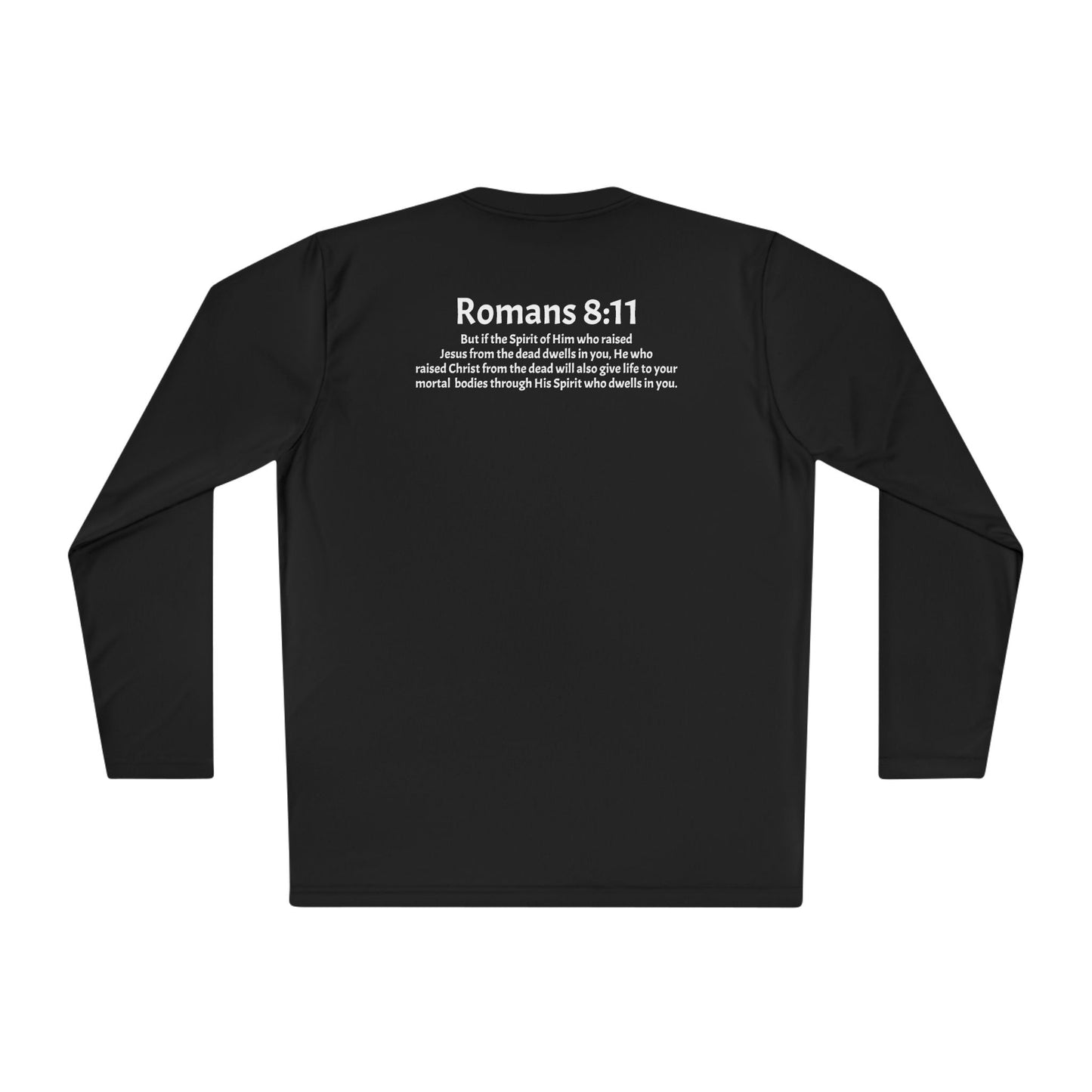 Unisex Lightweight Long Sleeve Tee Romans 8:11