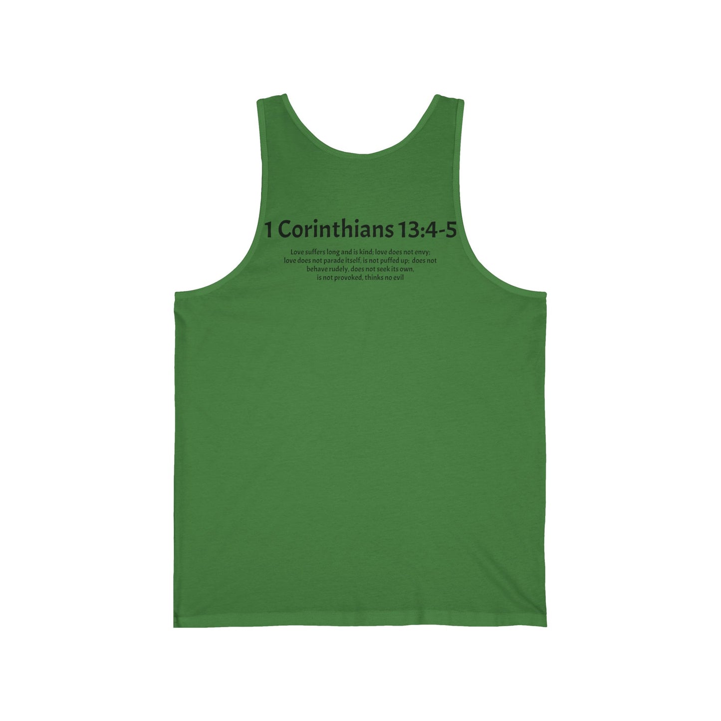 Unisex Jersey Tank 1 Corinthians 13:4-5