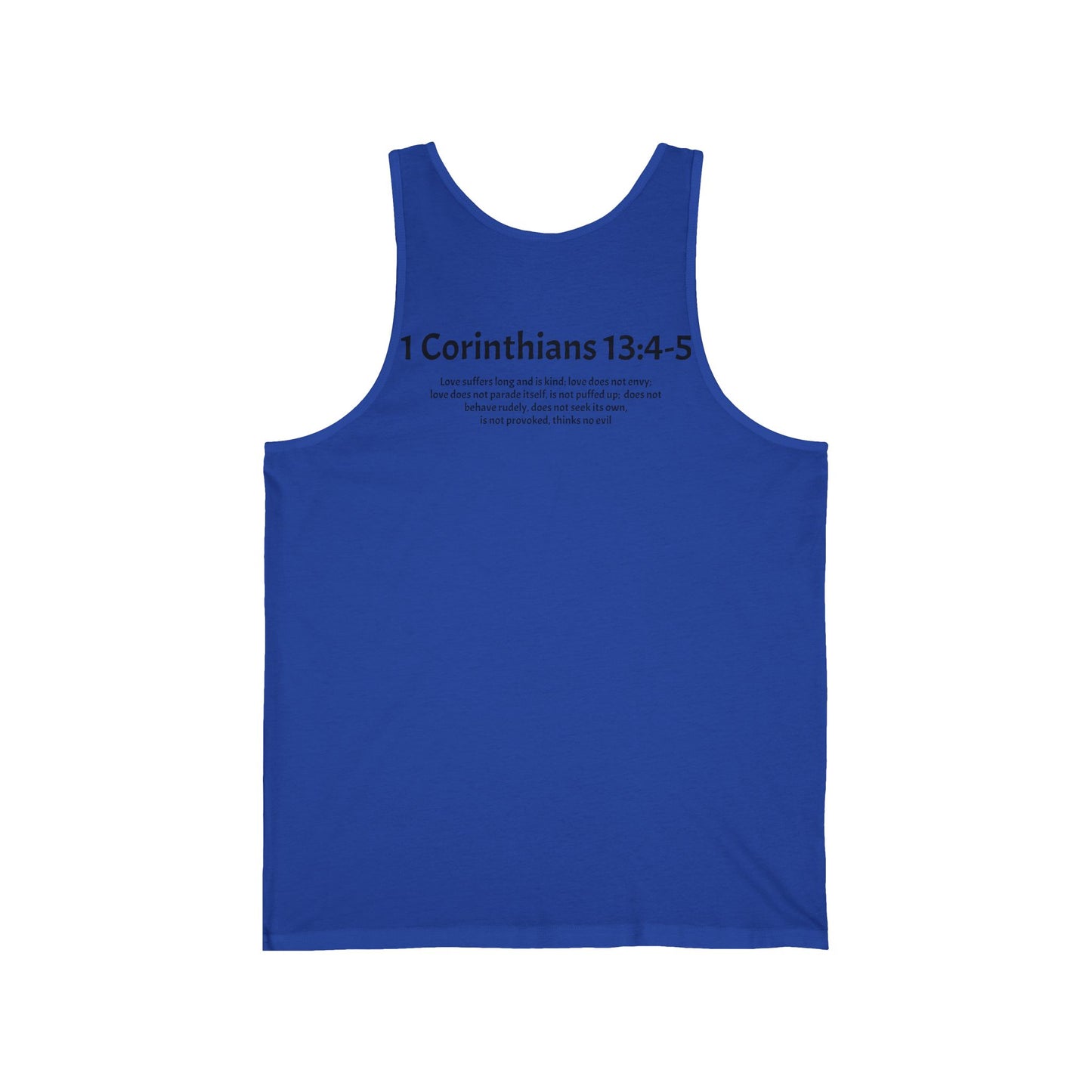 Unisex Jersey Tank 1 Corinthians 13:4-5