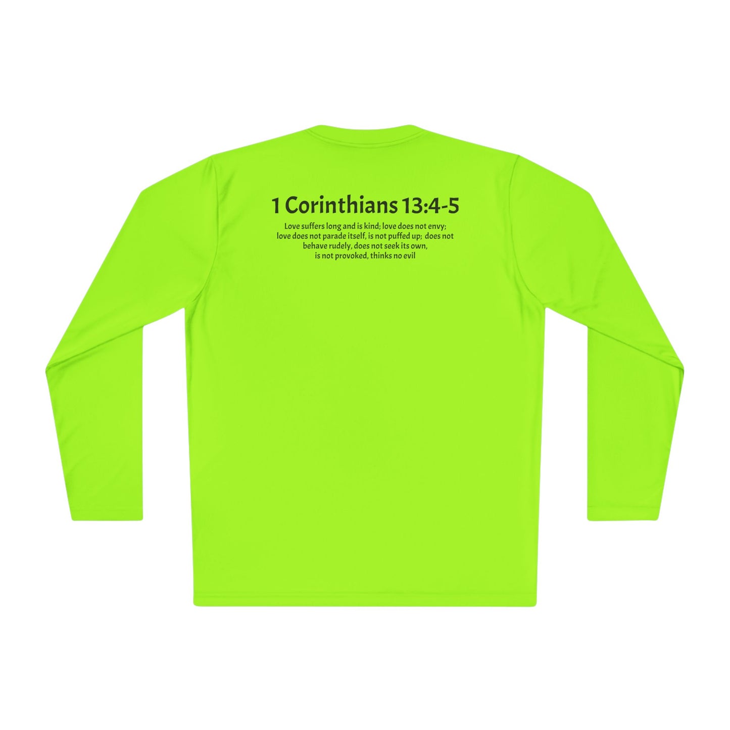 Unisex Lightweight Long Sleeve Tee 1 Corinthians 13:4-5