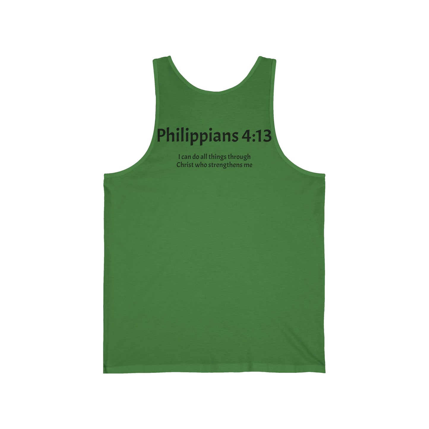 Unisex Jersey Tank Philippians 4:13